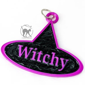 Witch Hat XL Fursuit Dog Tag Resin/3D Print, Costume accessory image 1