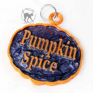 Pumpkin XL Fursuit Dog Tag Resin/3D Print, Costume accessory image 1