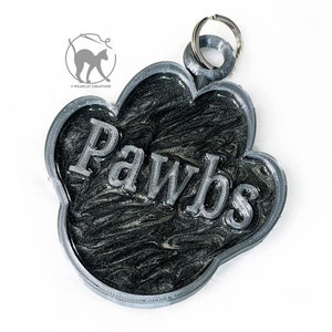 Paw XL Fursuit Dog Tag Resin/3D Print, Costume accessory image 1