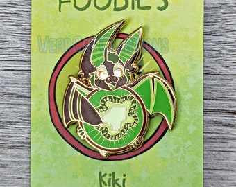 Enamel Fursona Pin - Foodie, Fruit, Bat, Fruitbat, Kiwi