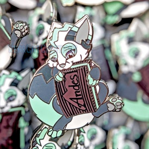 Enamel Fursona Pin Foodie, Candy, Mint, Furry, Fox image 5