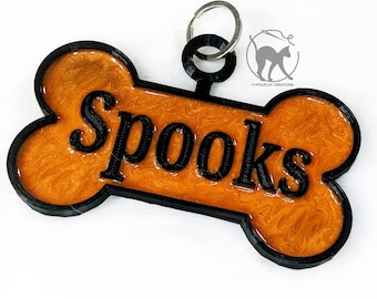 Bone XL Fursuit Dog Tag - Resin/3D Print, Costume accessory