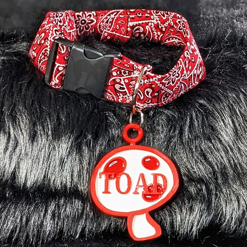 Mushroom Toadstool XL Fursuit Dog Tag Resin/3D Print, Costume accessory image 2