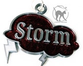 Storm XL Fursuit Dog Tag - Resin/3D Print, Costume accessory