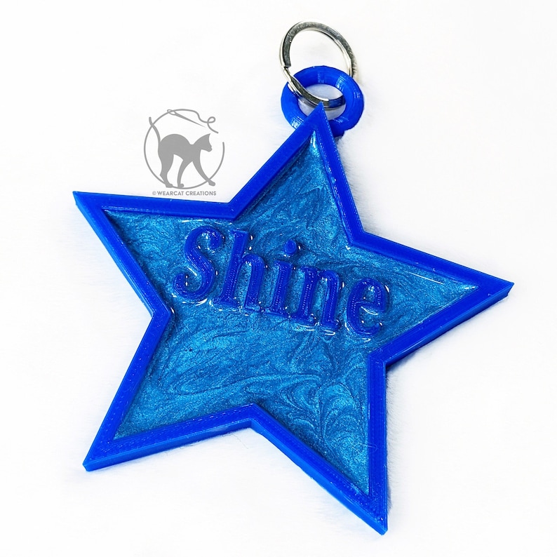 Star XL Fursuit Dog Tag Resin/3D Print, Costume accessory image 1