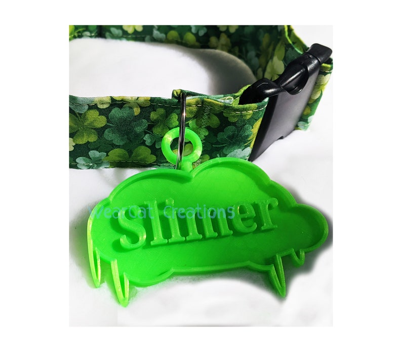 Slime XL Fursuit Dog Tag Resin/3D Print, Costume accessory image 5