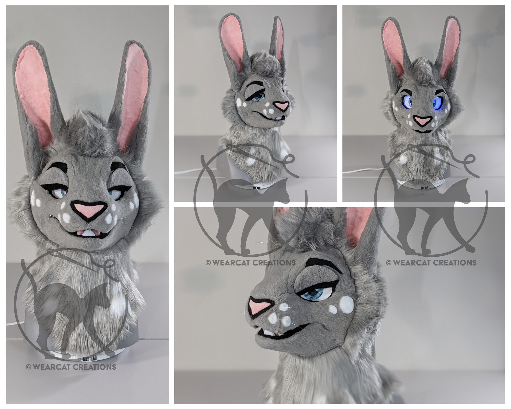 Rabbit Headbase MADE TO ORDER - 3D Printed Lagomorph, Fursuits, Fursona ...
