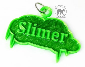 Slime XL Fursuit Dog Tag - Resin/3D Print, Costume accessory