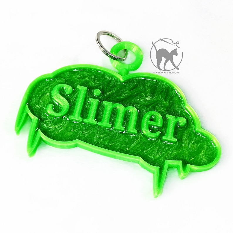 Slime XL Fursuit Dog Tag Resin/3D Print, Costume accessory image 1