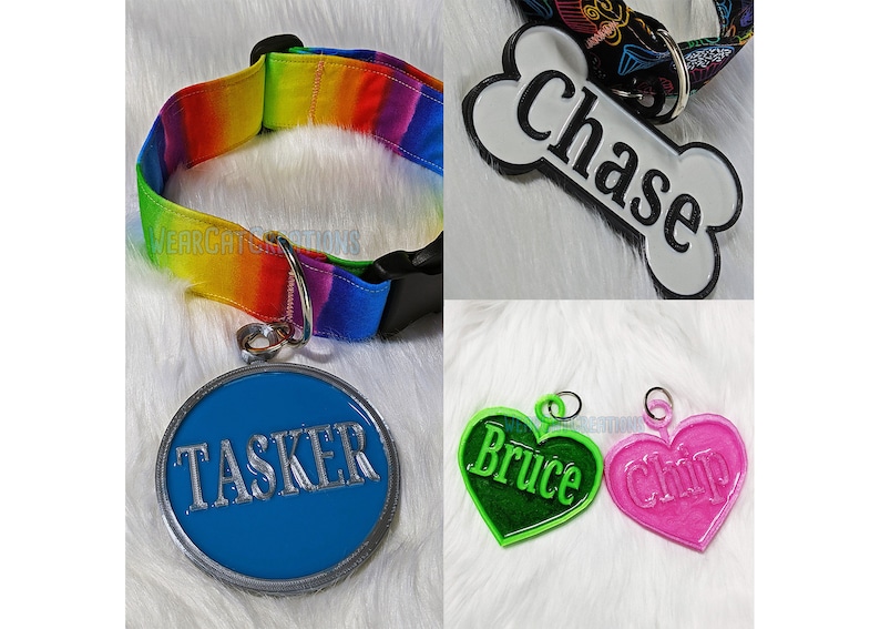 Candy XL Fursuit Dog Tag Resin/3D Print, Costume accessory image 5