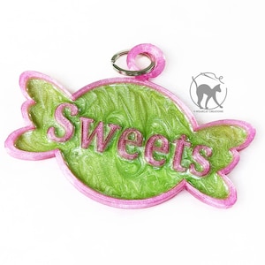 Candy XL Fursuit Dog Tag - Resin/3D Print, Costume accessory