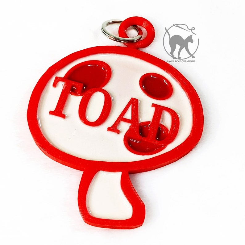 Mushroom Toadstool XL Fursuit Dog Tag Resin/3D Print, Costume accessory image 1