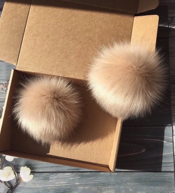 fur bobble hat and scarf