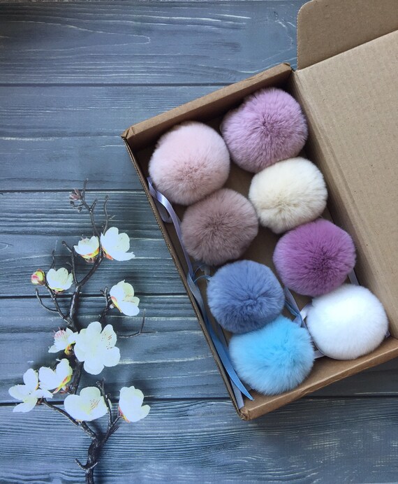 fluffy pom poms for hats