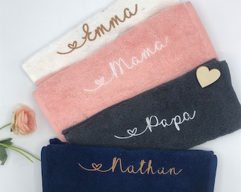 Shower towel with name, gift personalized, bath towel personalized