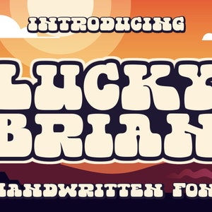 Western , Retro , Vintage , Groovy , Hippie , cowboy,  cricut, silhouette , bouncy , Kids Font, Fun