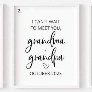 Grand Parents Starter Kit, Baby Announcement, Pregnancy Announcement, Pregnancy Reveal, Can't wait to meet you Box image 6