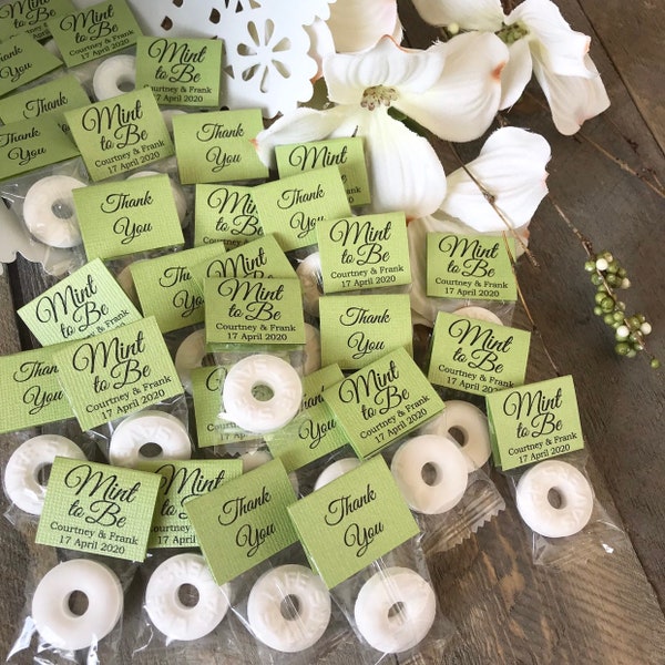 Shimmer Mint to Be Favors, Wedding Favors, Bridal Shower Favors, Party Favors, Mint Favors, Personalized Wedding Favors, Mint to Be Favors