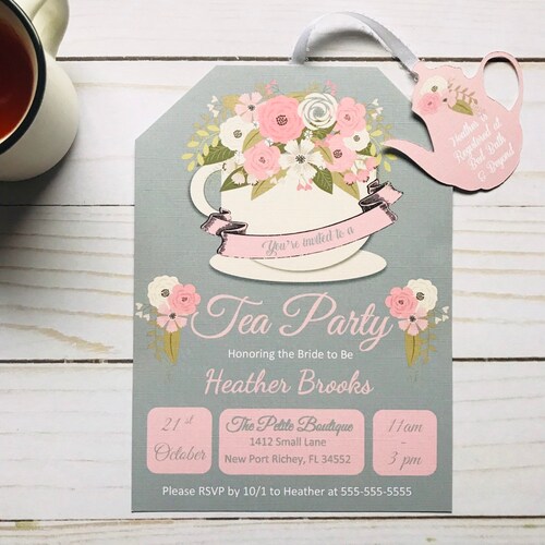 24 Floral Tea Time Teapot Favor Boxes Bridal Shower Tea Party Etsy