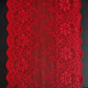 1 meter of elastic lace - colorful selection of colors - in mandala design - width 22 cm - CHANTY lace - warehouse sales by the meter