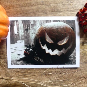 Samhain - Carte de vœux d’automne - Carte de vœux Halloween - Carte citrouille - Spooky - Blank Inside