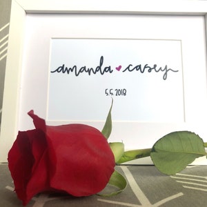 Personalized couples names sign
