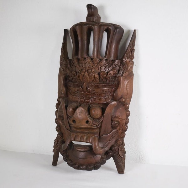 Hand-carved Wooden Balinese Mask