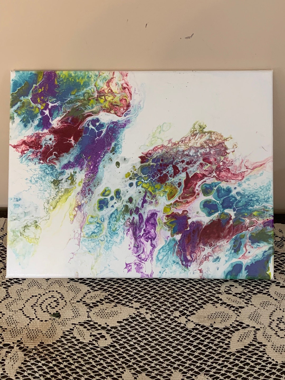 Original Abstract Fluid Art 11x14 Acrylic Pour Painting, Dutch Pour - Etsy