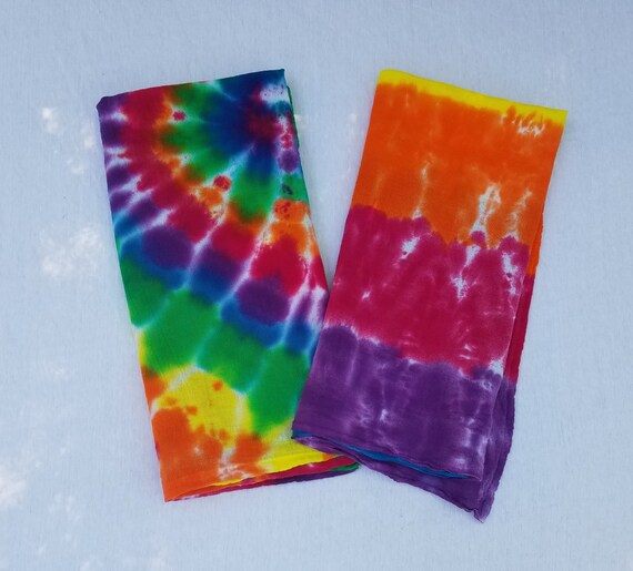 Rainbow Flour Sack Towels Tie Dye Kitchen Towel Etsy