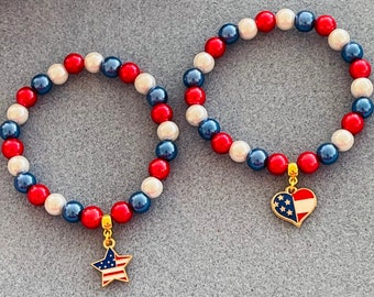 Bracelets de la fête de l'indépendance des États-Unis du 4 juillet