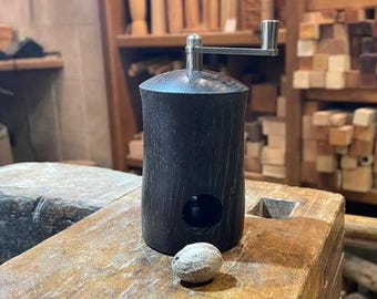 Smoked oak nutmeg mill