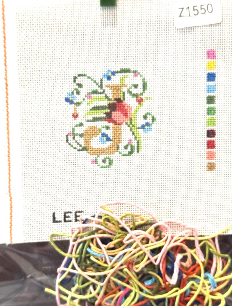Hand Painted Needlepoint Kit: Butterfly & Flowers, Silk Thread - Etsy