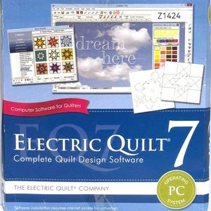 Various quilting products including Software, Books etc.
