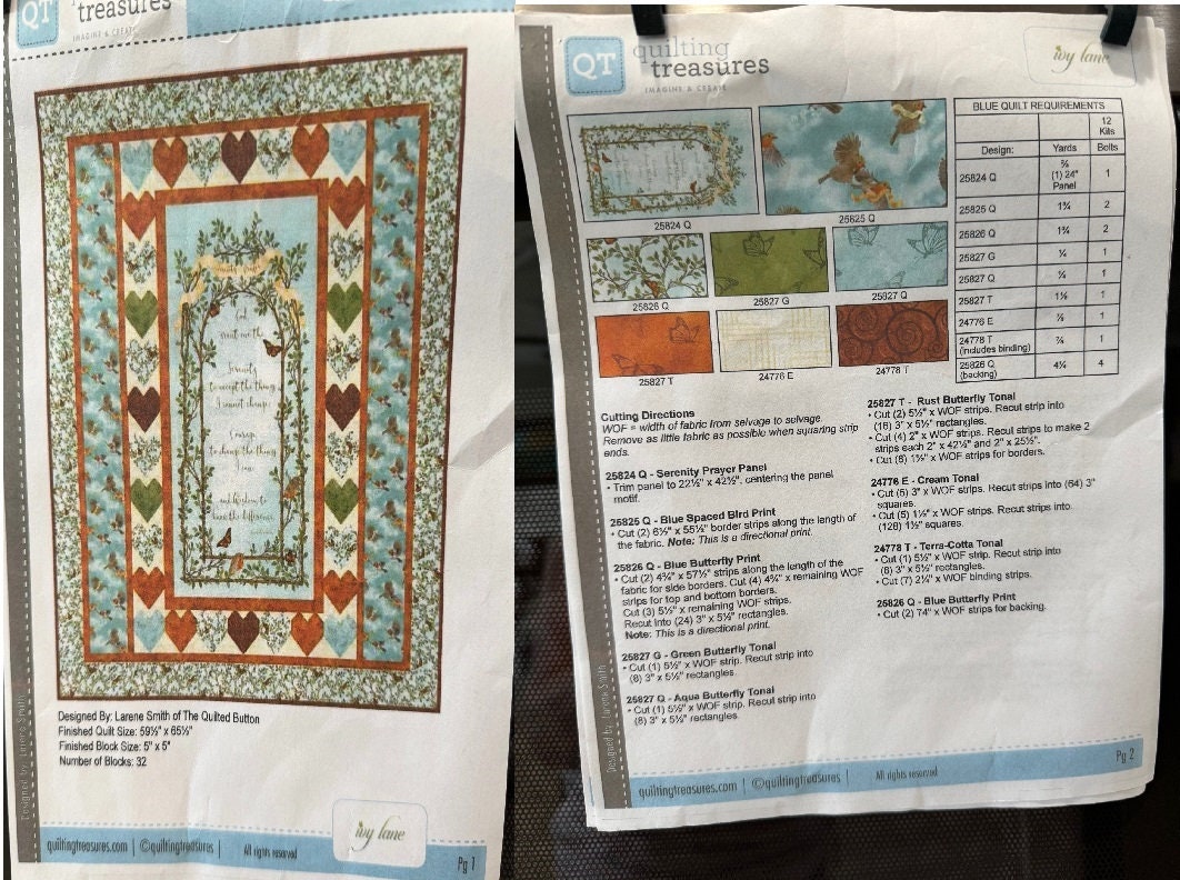 Quilt Fabric Kits With Patterns Fabric and Directions Included Etsy