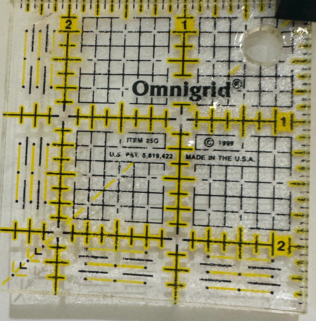 Omnigrid 2 1/2 Inch Square Ruler - Etsy