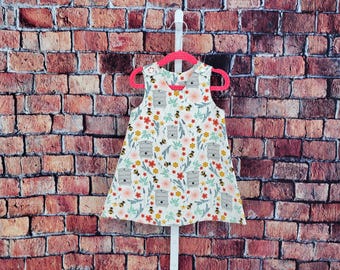 Bees & Wild Flowers dress Infant toddler girl 1st birthday. Bird house spring summer vacation holiday Easter family photo cottage core boho
