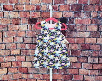 Unicorns Colorful Rainbows dress Infant toddler girl 1st birthday. stars spring summer vacation holiday Easter family photo cute fun party