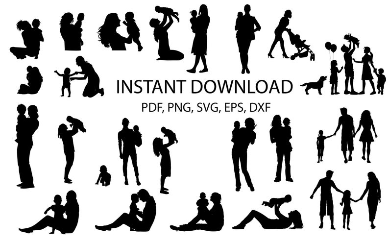 Download Carrying Baby SVG Baby silhouette Clip art Mother with ...