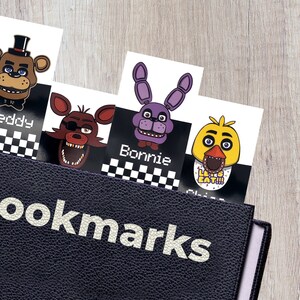 FNAF bookmarks glossy printed card book marks inspired by | Etsy