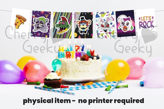 FNAF Security Breach party banner / bunting decoration - physical item, no  printer required - Five Nights At Freddy's themed birthday