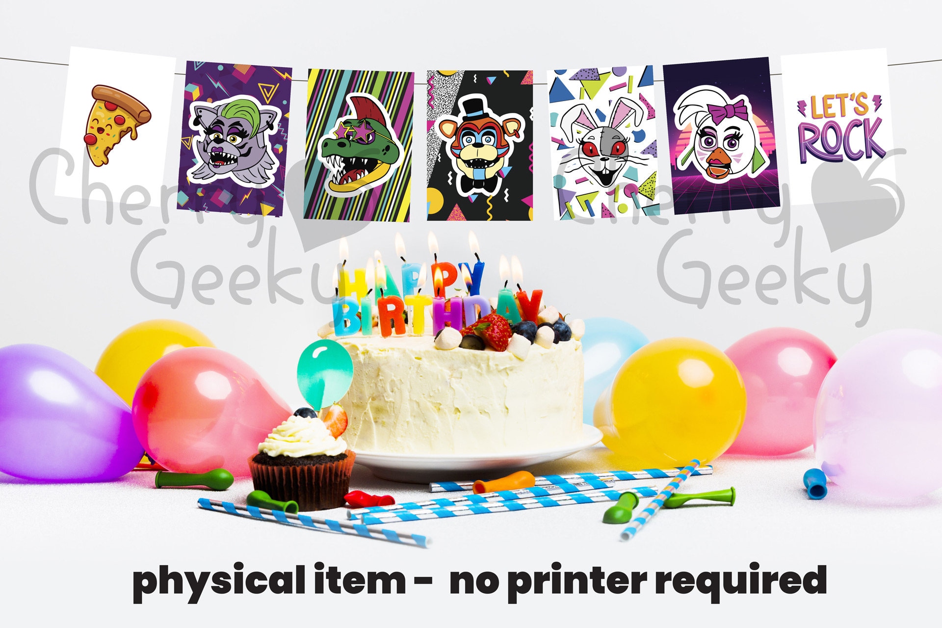 FNAF Birthday Party Supplies Set, Security Breach FNAF Birthday