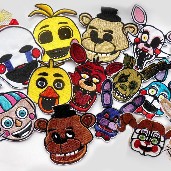 Five Nights At Freddy's embroidered patches for cosplay & fashion - FNAF