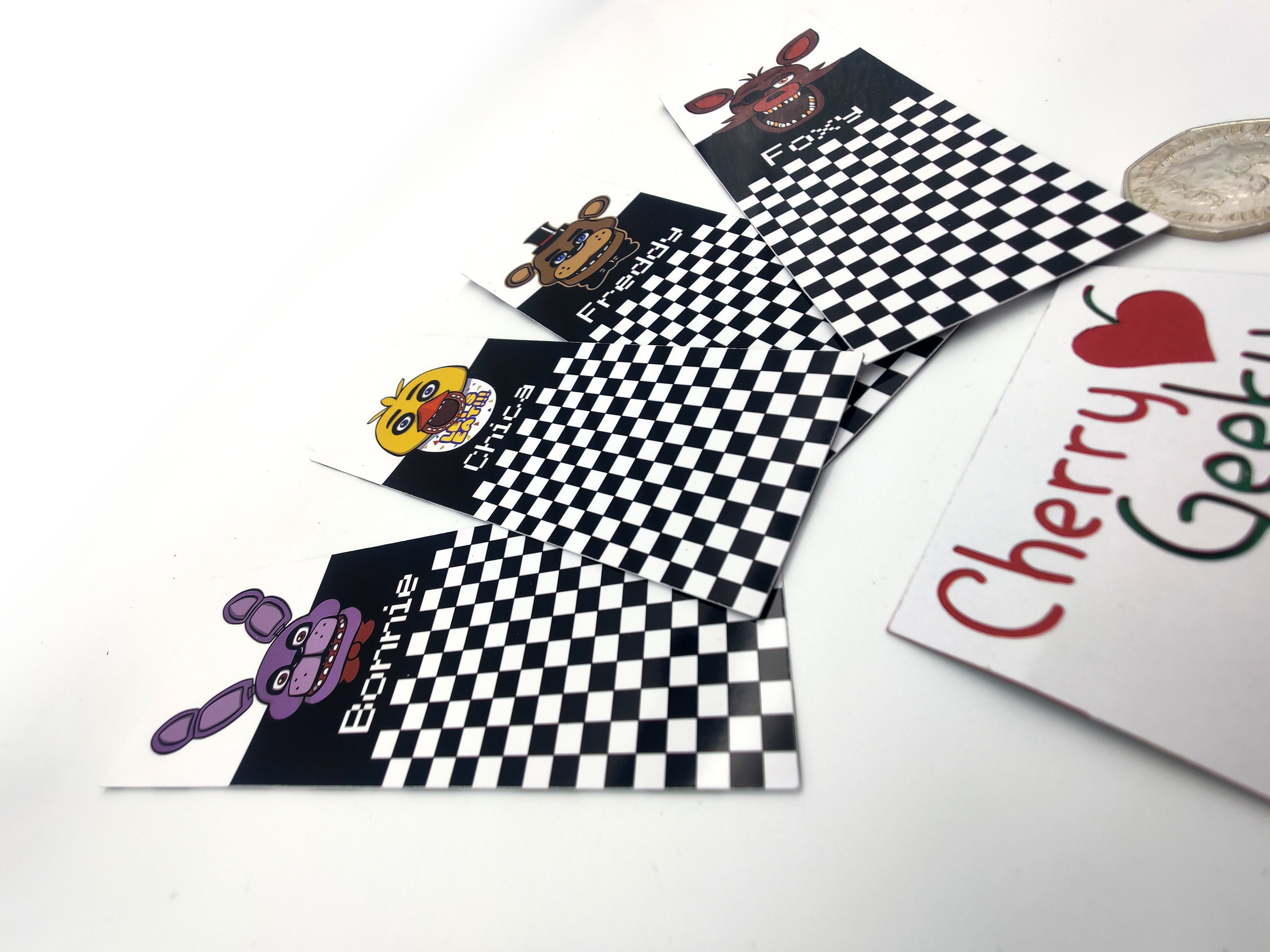 FNAF bookmarks glossy printed card book marks inspired by | Etsy