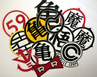 Dragonball Z, Kai & Super embroidered cosplay patches