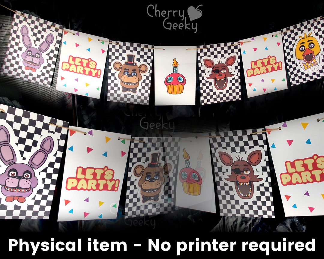 Five Nights at Freddy's Birthday Decorations Five Nights at Freddy's  Printable Birthday Decorations FNAF Bday Decorations FNAF Party Decor -   Norway