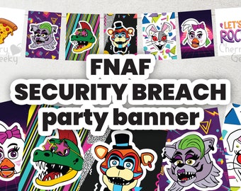FNAF Party Favors Coloring Sheets Physical Item, No Printer