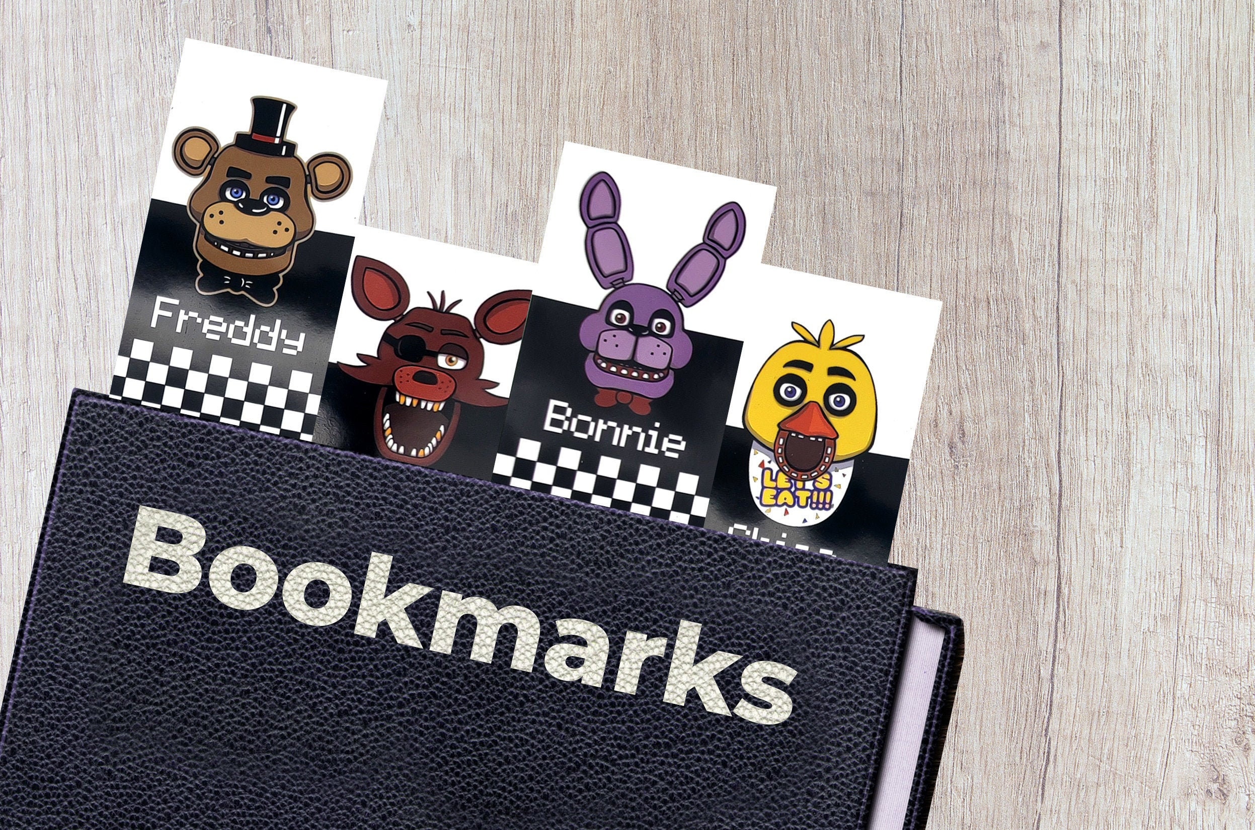 FNAF bookmarks glossy printed card book marks inspired by | Etsy