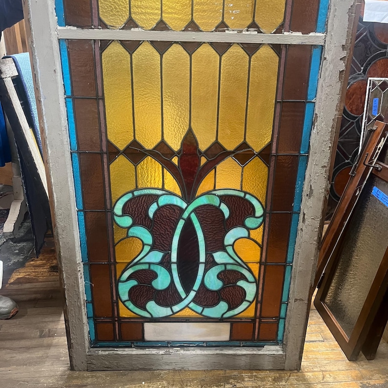 Antique Stained Glass Window From an Early 1900s Church - Etsy