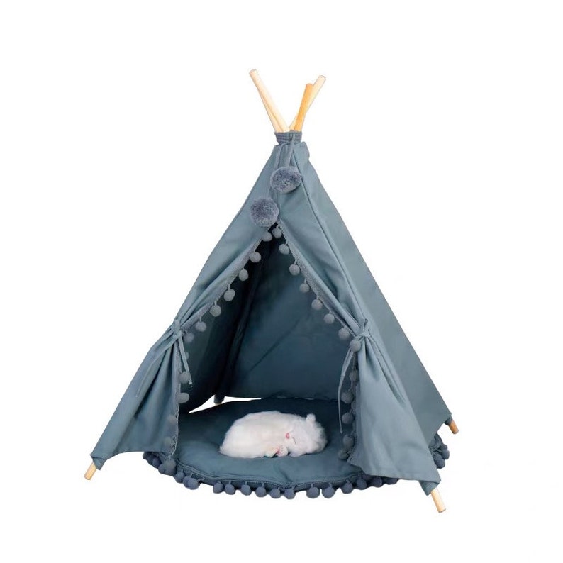 little dove,dog tipi tent, home and tent with lace for dog or pet, removable and washable with Matraze S image 3