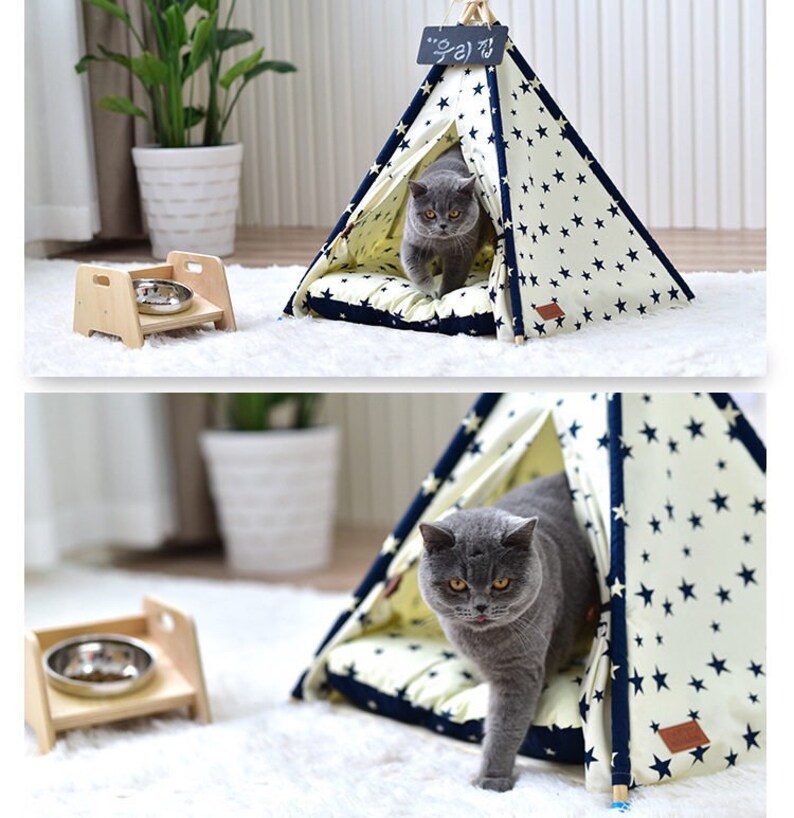 little dove,dog tipi tent, home and tent with lace for dog or pet, removable and washable with Matraze S image 5
